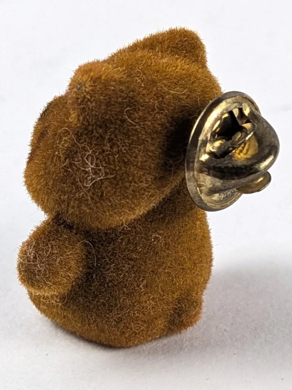 Vintage 70s/80s Flocked Owl Pin